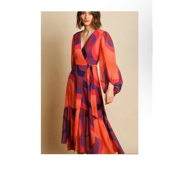 Anthropologie Hutch Robyn Wrap Dress M - Picture 1 of 8
